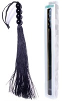 Черная силиконовая плеть - 37 см. 529318