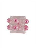 Прозрачная насадка на пенис с цветными шариками 529329 Прозрачная насадка на пенис с цветными шариками 529329