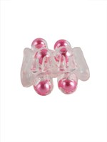 Прозрачная насадка на пенис с цветными шариками 529329 Прозрачная насадка на пенис с цветными шариками 529329