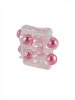 Прозрачная насадка на пенис с цветными шариками 529329 Прозрачная насадка на пенис с цветными шариками 529329