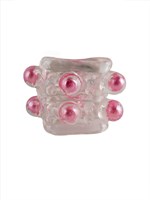 Прозрачная насадка на пенис с цветными шариками 529329 Прозрачная насадка на пенис с цветными шариками 529329