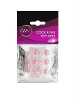 Прозрачная сквозная насадка на пенис с цветными шариками 529331 Прозрачная сквозная насадка на пенис с цветными шариками 529331