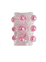 Прозрачная сквозная насадка на пенис с цветными шариками 529331 Прозрачная сквозная насадка на пенис с цветными шариками 529331