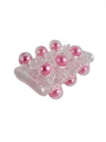 Прозрачная сквозная насадка на пенис с цветными шариками 529331 Прозрачная сквозная насадка на пенис с цветными шариками 529331