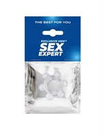 Прозрачное эрекционное кольцо с 6 стимулирующими шариками 529335 Прозрачное эрекционное кольцо с 6 стимулирующими шариками 529335