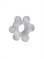 Прозрачное эрекционное кольцо с 6 стимулирующими шариками 529335 Прозрачное эрекционное кольцо с 6 стимулирующими шариками 529335