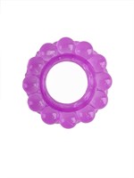 Лиловое эрекционное кольцо с 2 рядами стимулирующих шариков 529336 Лиловое эрекционное кольцо с 2 рядами стимулирующих шариков 529336