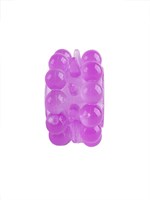 Лиловое эрекционное кольцо с 2 рядами стимулирующих шариков 529336 Лиловое эрекционное кольцо с 2 рядами стимулирующих шариков 529336