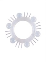 Эластичное эрекционное кольцо с шипиками и шариками 529338 Эластичное эрекционное кольцо с шипиками и шариками 529338