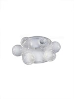 Прозрачное эластичное эрекционное кольцо с 6 шариками 529341 Прозрачное эластичное эрекционное кольцо с 6 шариками 529341