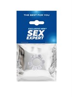 Прозрачное эрекционное кольцо с шариками и шипами 529342 Прозрачное эрекционное кольцо с шариками и шипами 529342