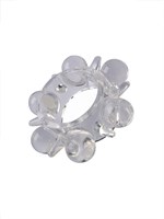 Прозрачное эрекционное кольцо с шариками и шипами 529342 Прозрачное эрекционное кольцо с шариками и шипами 529342