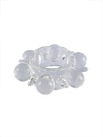 Прозрачное эрекционное кольцо с шариками и шипами 529342 Прозрачное эрекционное кольцо с шариками и шипами 529342