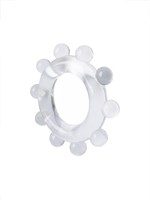 Прозрачное эрекционное кольцо со стимулирующими шариками 529344 Прозрачное эрекционное кольцо со стимулирующими шариками 529344