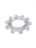 Прозрачное эрекционное кольцо со стимулирующими шариками 529344 Прозрачное эрекционное кольцо со стимулирующими шариками 529344