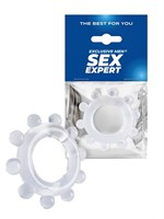 Прозрачное эрекционное кольцо со стимулирующими шариками 529344 Прозрачное эрекционное кольцо со стимулирующими шариками 529344