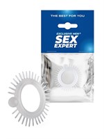 Эластичное эрекционное кольцо с шипиками и шариком 529345 Эластичное эрекционное кольцо с шипиками и шариком 529345