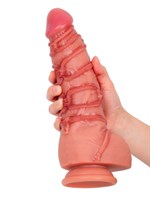 Телесный фаллоимитатор с имитацией шибари - 25 см. 529347 Телесный фаллоимитатор с имитацией шибари - 25 см. 529347