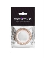 Эрекционное кольцо с бежевыми «ресничками» 529374 Эрекционное кольцо с бежевыми «ресничками» 529374