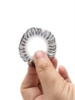 Эластичное эрекционное колечко с черными «ресничками» 529377 Эластичное эрекционное колечко с черными «ресничками» 529377