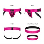 Ярко-розовый пояс для страпона Strap-On-Me Harness Curious 529463