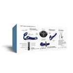 Синий безремневой страпон Multi Orgasm Bendable Strap-On size L с клиторальной стимуляцией 529473