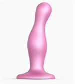 Розовая насадка Strap-On-Me Dildo Plug Curvy size M 529483