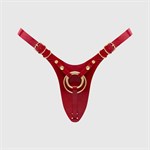 Красный пояс для фиксации насадок Strap-On-Me Leatherette Harness Fabulous 529501