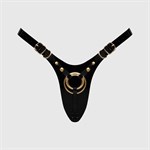 Черный пояс для фиксации насадок Strap-On-Me Leatherette Harness Fabulous 529502