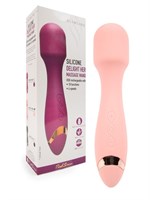 Нежно-розовый силиконовый wand-вибратор - 18,5 см. 529532
