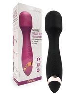 Черный силиконовый wand-вибратор - 18,5 см. 529533