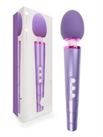 Сиреневый жезловый вибромассажер с головкой на гибкой шее - 25,5 см. 529534