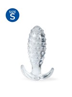 Прозрачная анальная пробка с шишечками - 6,5 см. 529535