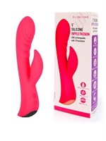 Красный перезаряжаемый вибратор-кролик - 19,1 см. 529538