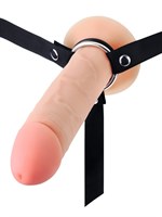 Мужской полый страпон на регулируемых ремешках - 22 см. 529540