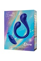 Синий многофункциональный вибратор Etern с пультом ДУ 529546