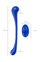 Синий многофункциональный вибратор Etern с пультом ДУ 529546