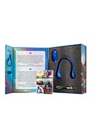 Синий многофункциональный вибратор Etern с пультом ДУ 529546