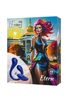 Синий многофункциональный вибратор Etern с пультом ДУ 529546