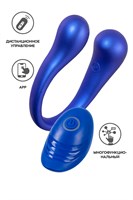 Синий многофункциональный вибратор Etern с пультом ДУ 529546