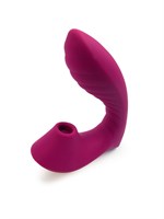 Сливовый вибромассажер с вакуумной стимуляцией клитора 529559