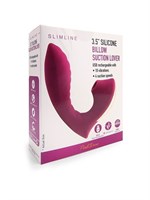 Сливовый вибромассажер с вакуумной стимуляцией клитора 529559