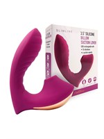 Сливовый вибромассажер с вакуумной стимуляцией клитора 529559