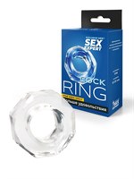 Прозрачное эрекционное кольцо в форме гайки 529673