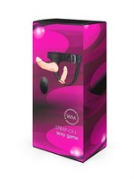 Женский страпон с 2 насадками, вибрацией и пультом ДУ 529674