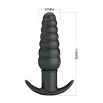 Черный анальный вибростимулятор Aeolis - 11 см. 529745