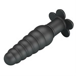 Черный анальный вибростимулятор Imron - 11 см. 529746