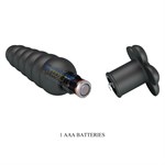 Черный анальный вибростимулятор Imron - 11 см. 529746