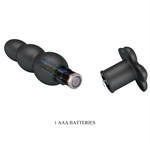 Черный анальный вибростимулятор Jadier - 11 см. 529747