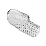 Прозрачная текстурированная насадка на пенис Becks - 8 см. 529767